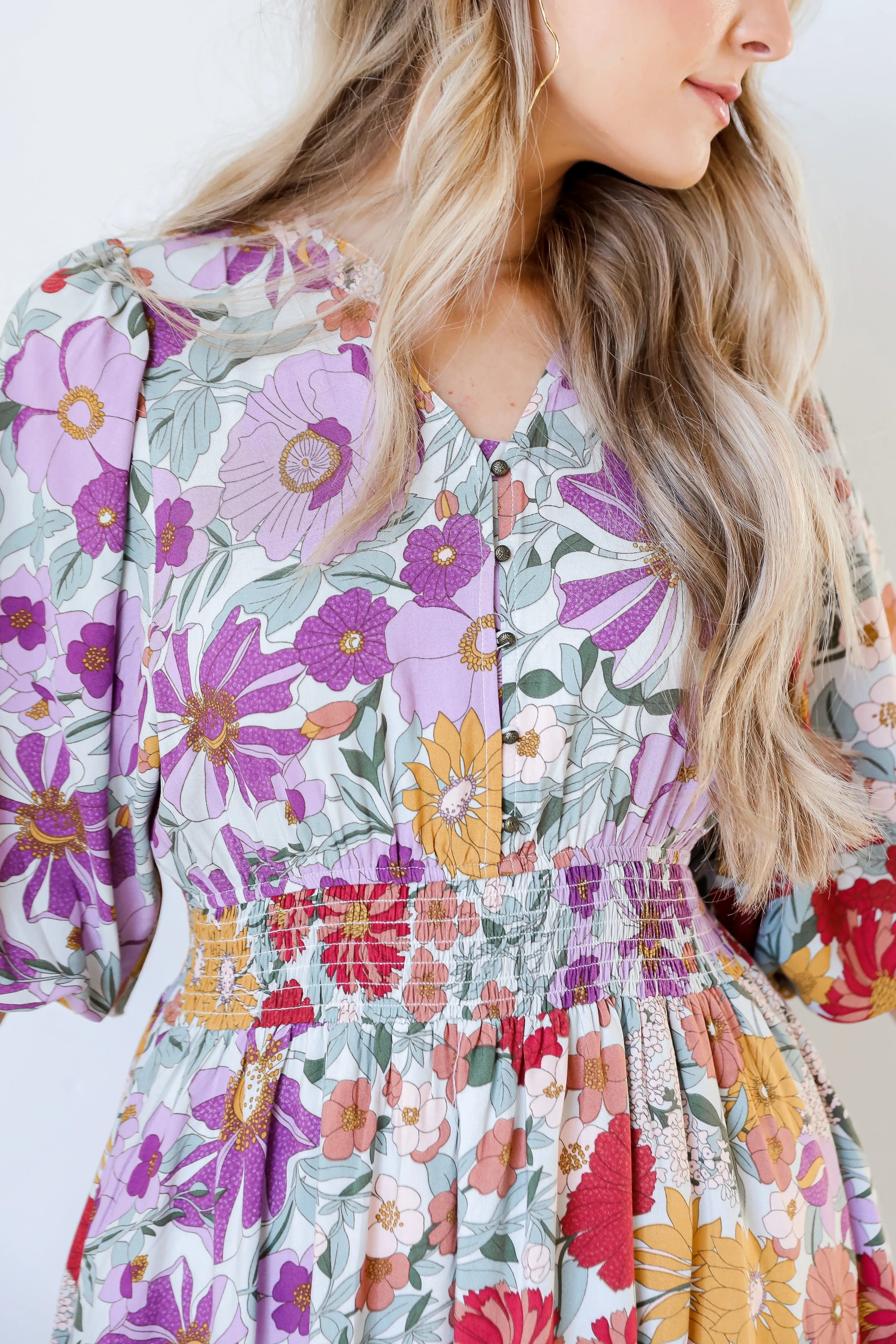 Lady In Love Floral Midi Dress