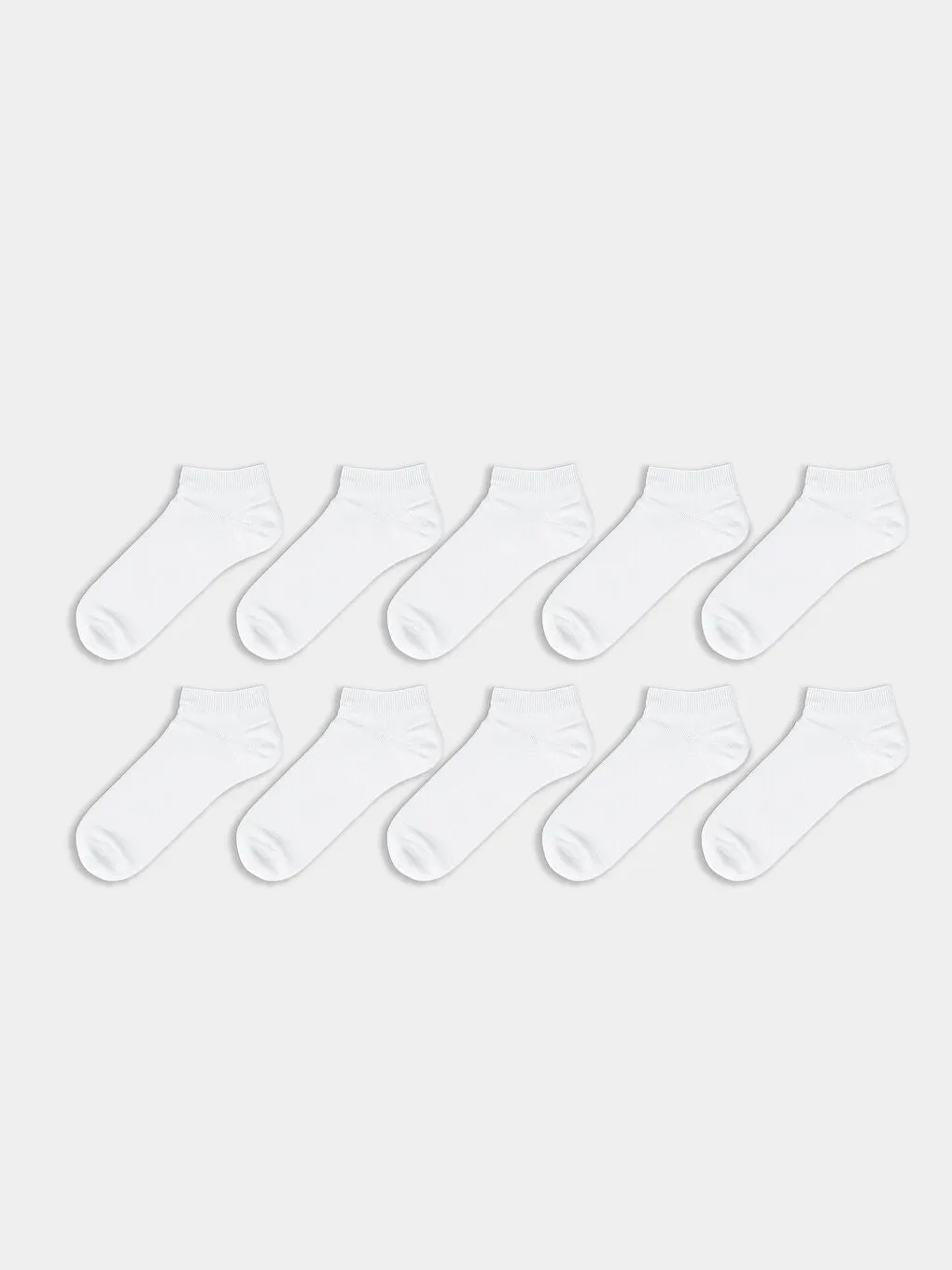 LCW ACCESSORIES Black Men Ankle Socks 10 Pack