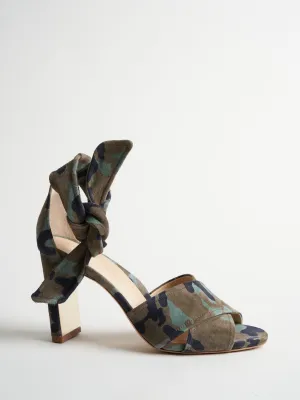 leah suede 85mm heel - camo
