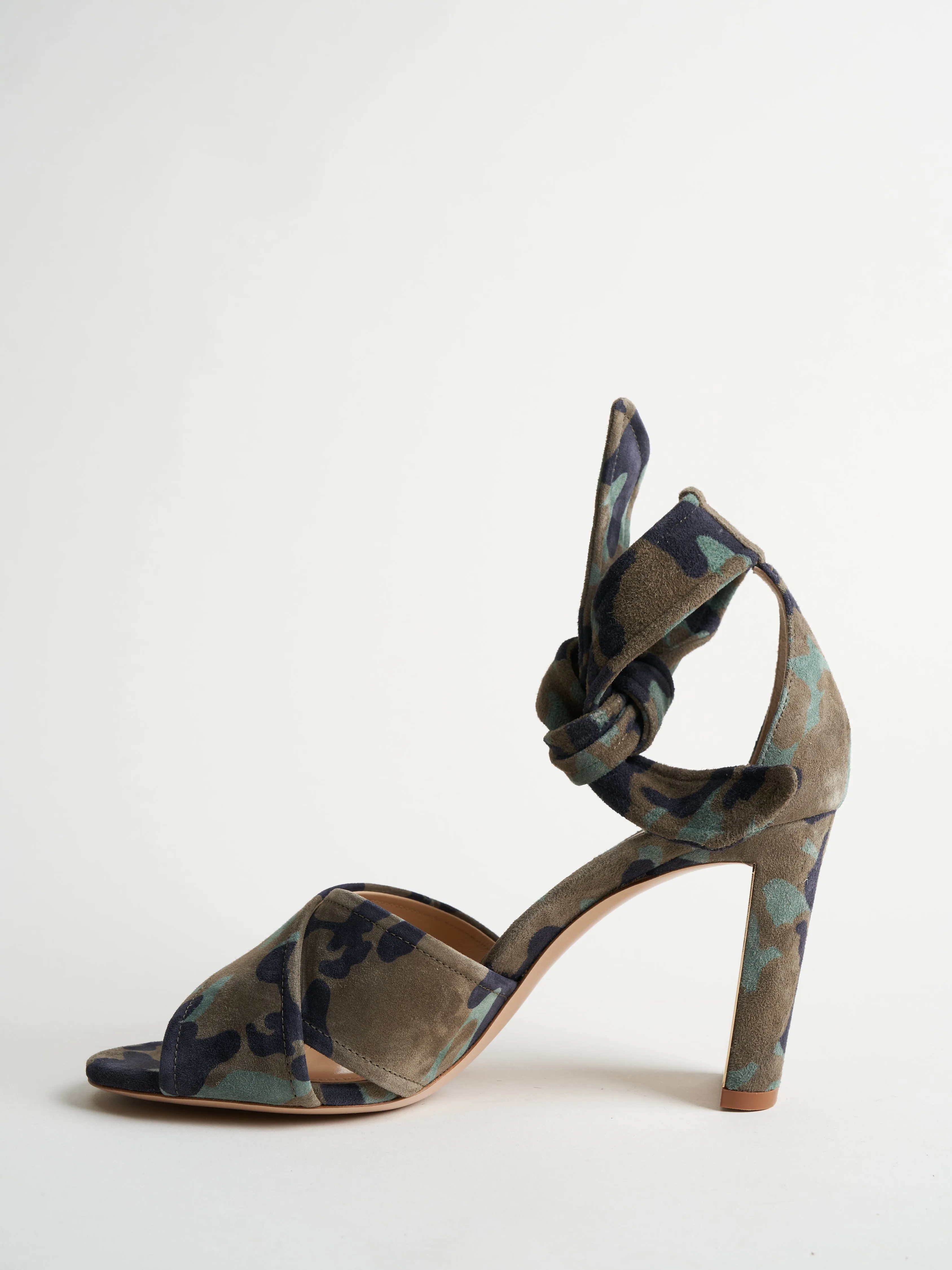 leah suede 85mm heel - camo