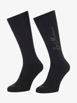 LeMieux Junior Black Sparkle Competition Socks