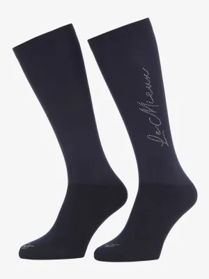 LeMieux Junior Navy Sparkle Competition Socks