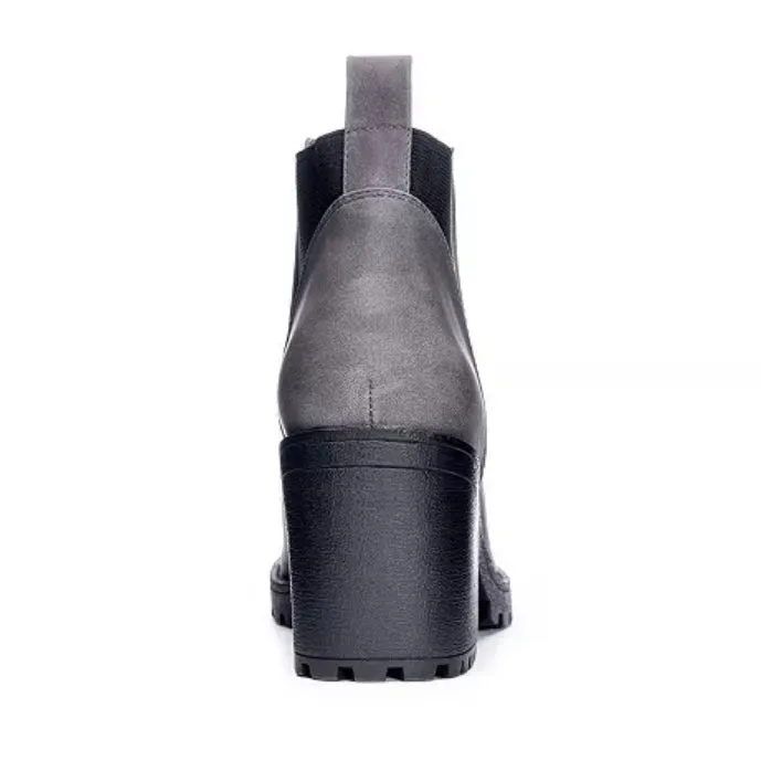 LIDO Women's Booties Block Heel Lug Sole Ankle Boots