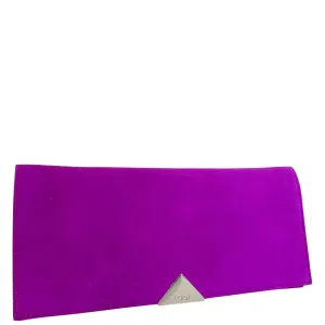 Lodi Suede Clutch Bag - Fuchsia Pink