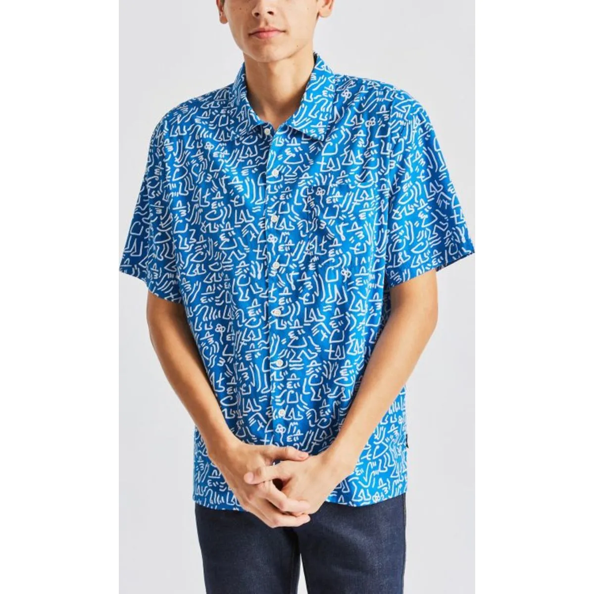 Lovitz S/S Woven - Royal/White