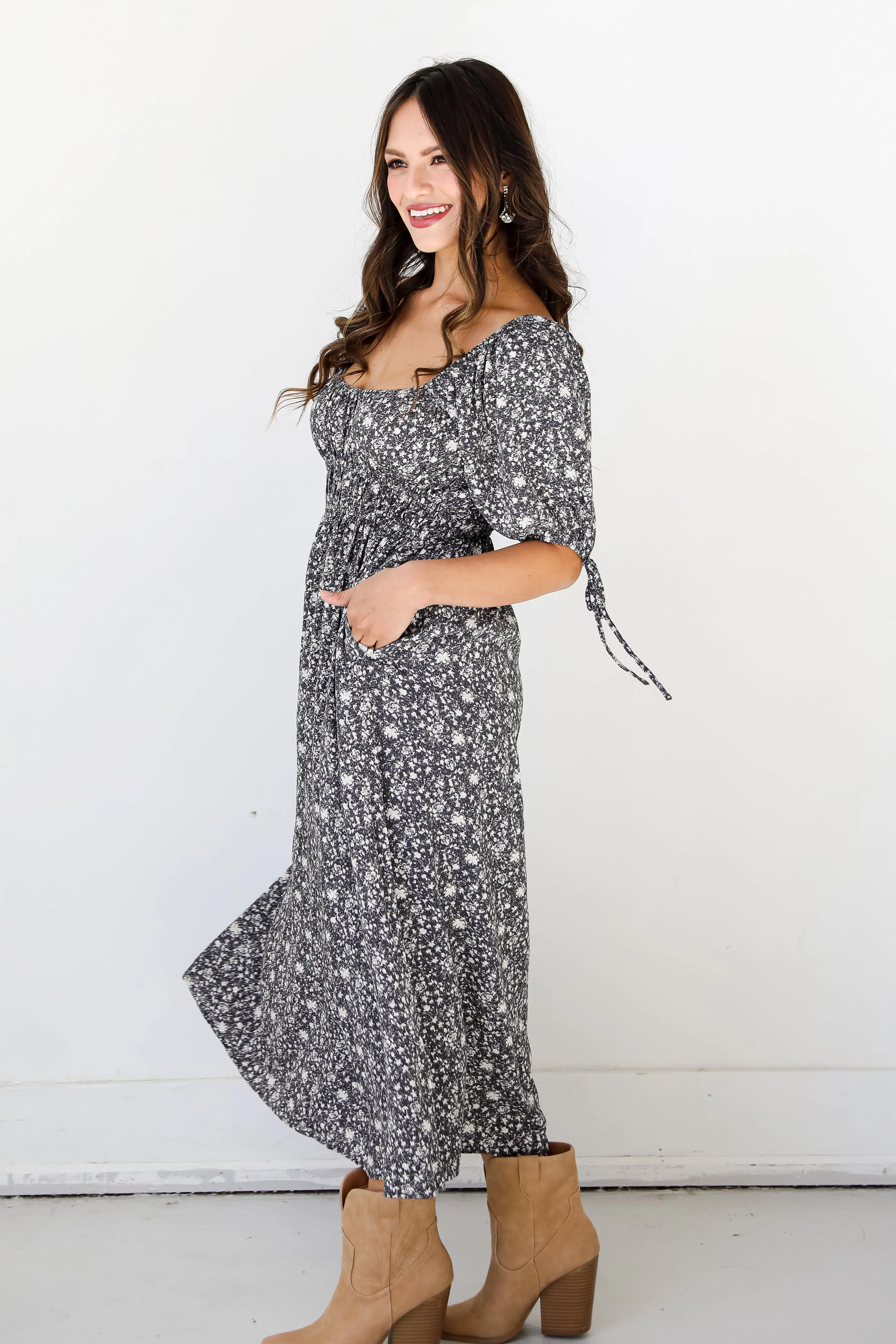 Make It Mesmerizing Floral Midi Dress