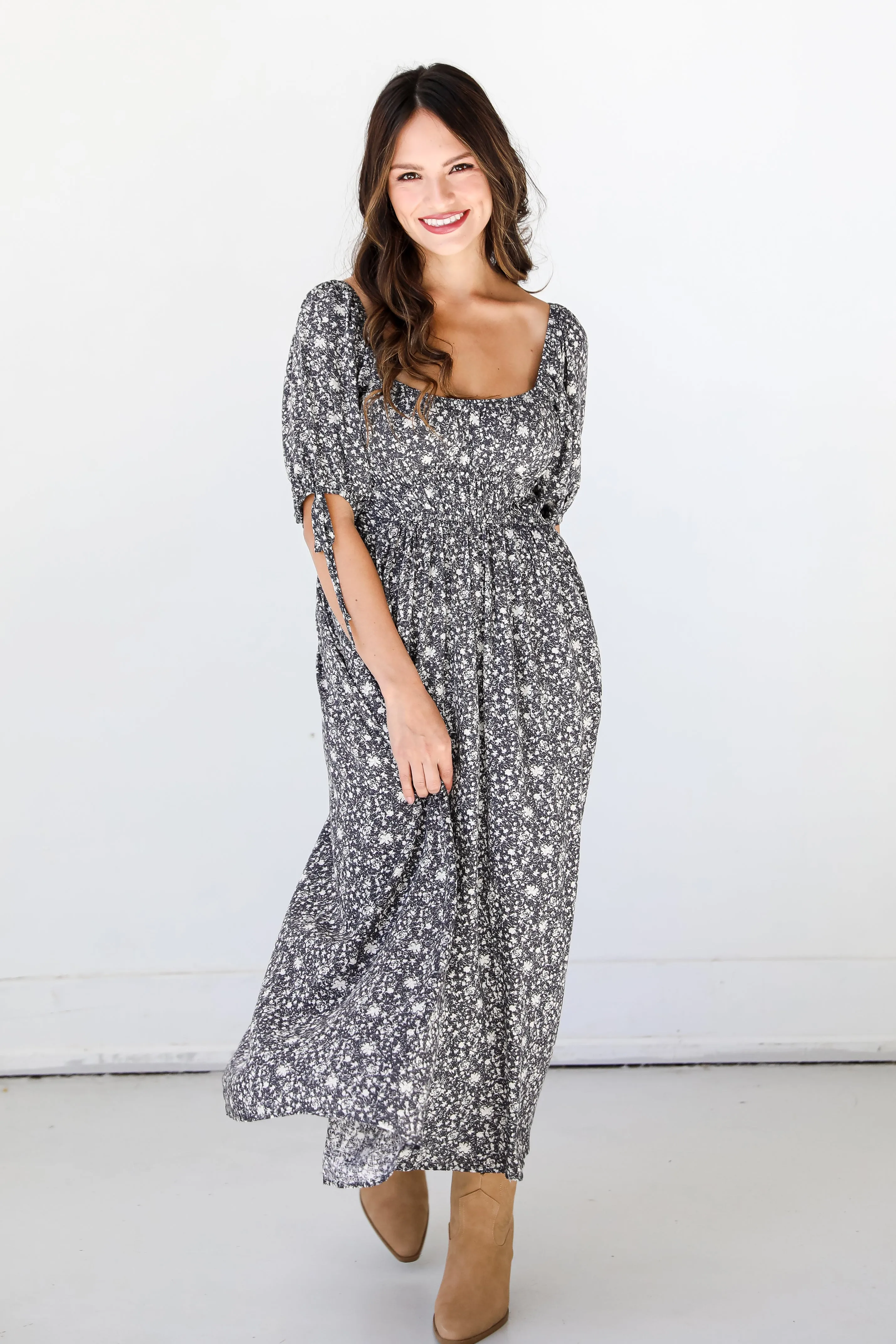 Make It Mesmerizing Floral Midi Dress