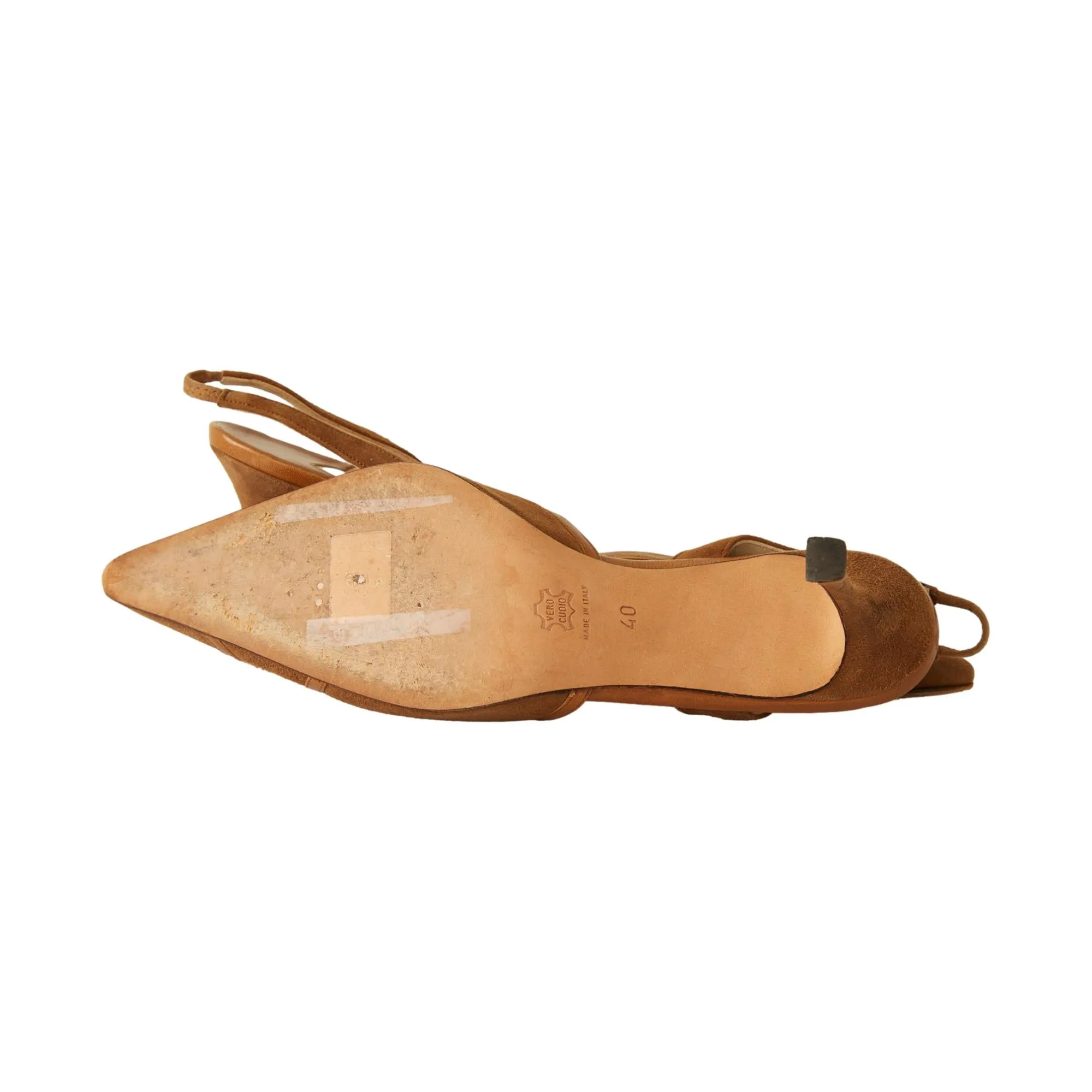 Manolo Blahnik Suede Brown Cut Out Heels