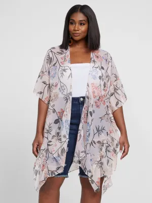 Marley Floral Ruffle Sleeve Kimono