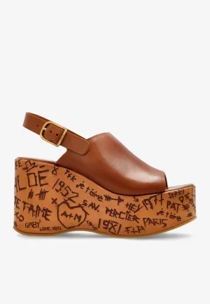 Maxime 130 Leather Wedge Sandals