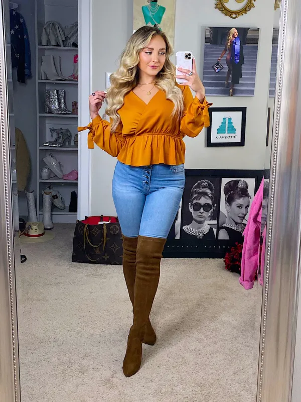Meet Me At The Pumpkin Patch Top, Cinnamon