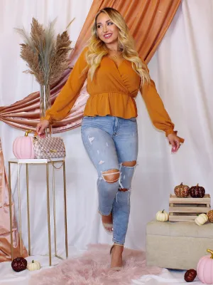 Meet Me At The Pumpkin Patch Top, Cinnamon