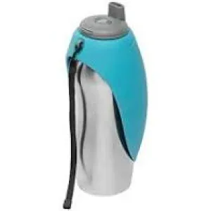 Messy Mutts Travel Bottle With Silicone Flip Up Bowl