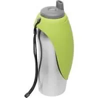 Messy Mutts Travel Bottle With Silicone Flip Up Bowl