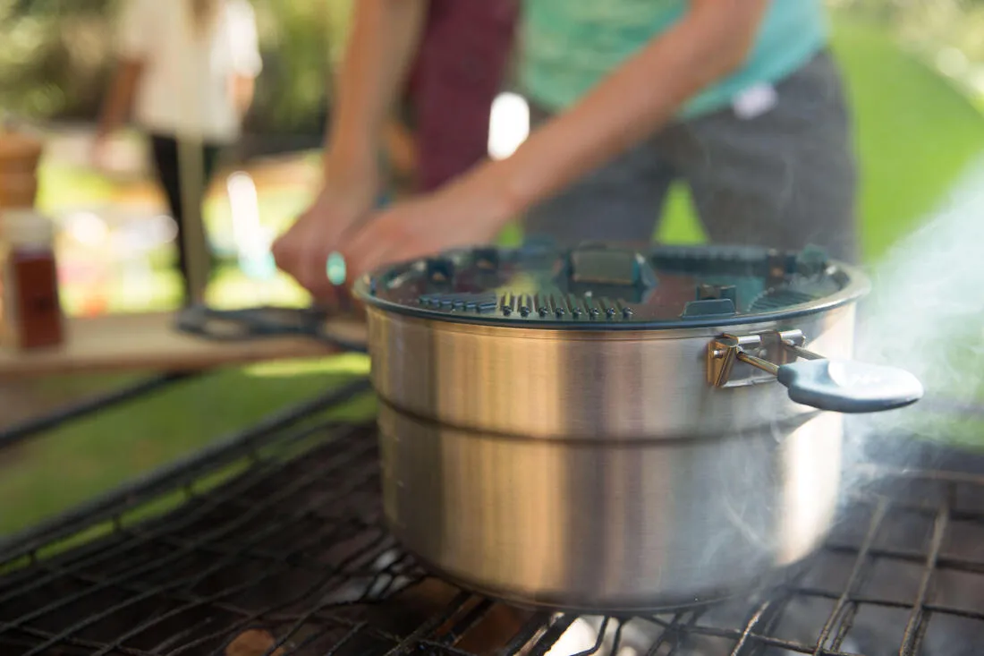 MH500 stainless stell 2-person camping cooking set   non-stick coating, 2.1 l