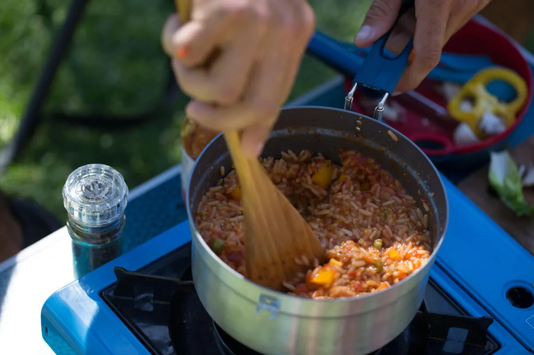 MH500 stainless stell 2-person camping cooking set   non-stick coating, 2.1 l