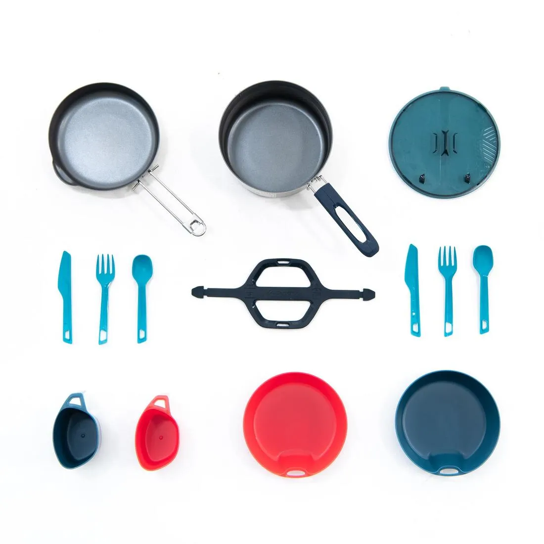 MH500 stainless stell 2-person camping cooking set   non-stick coating, 2.1 l