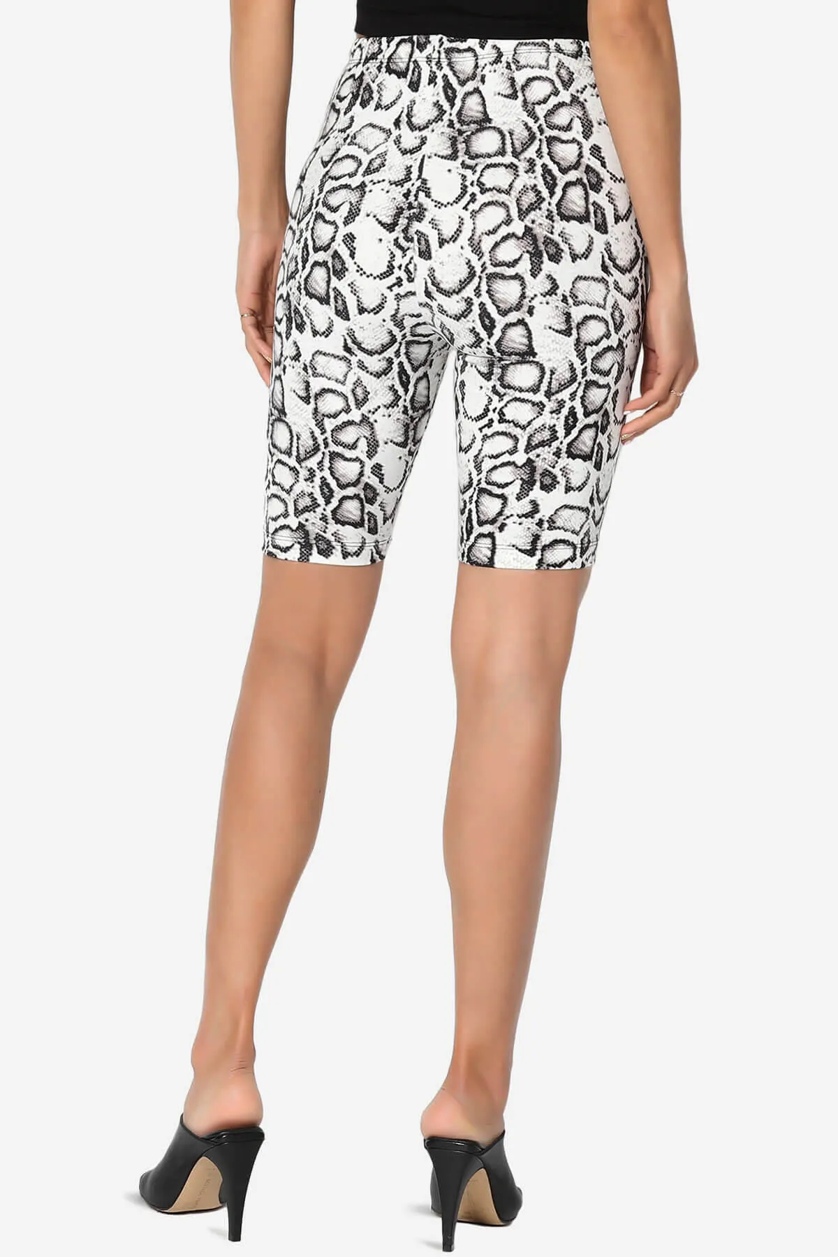 Michigan Python Print Microfiber Bike Short Leggings