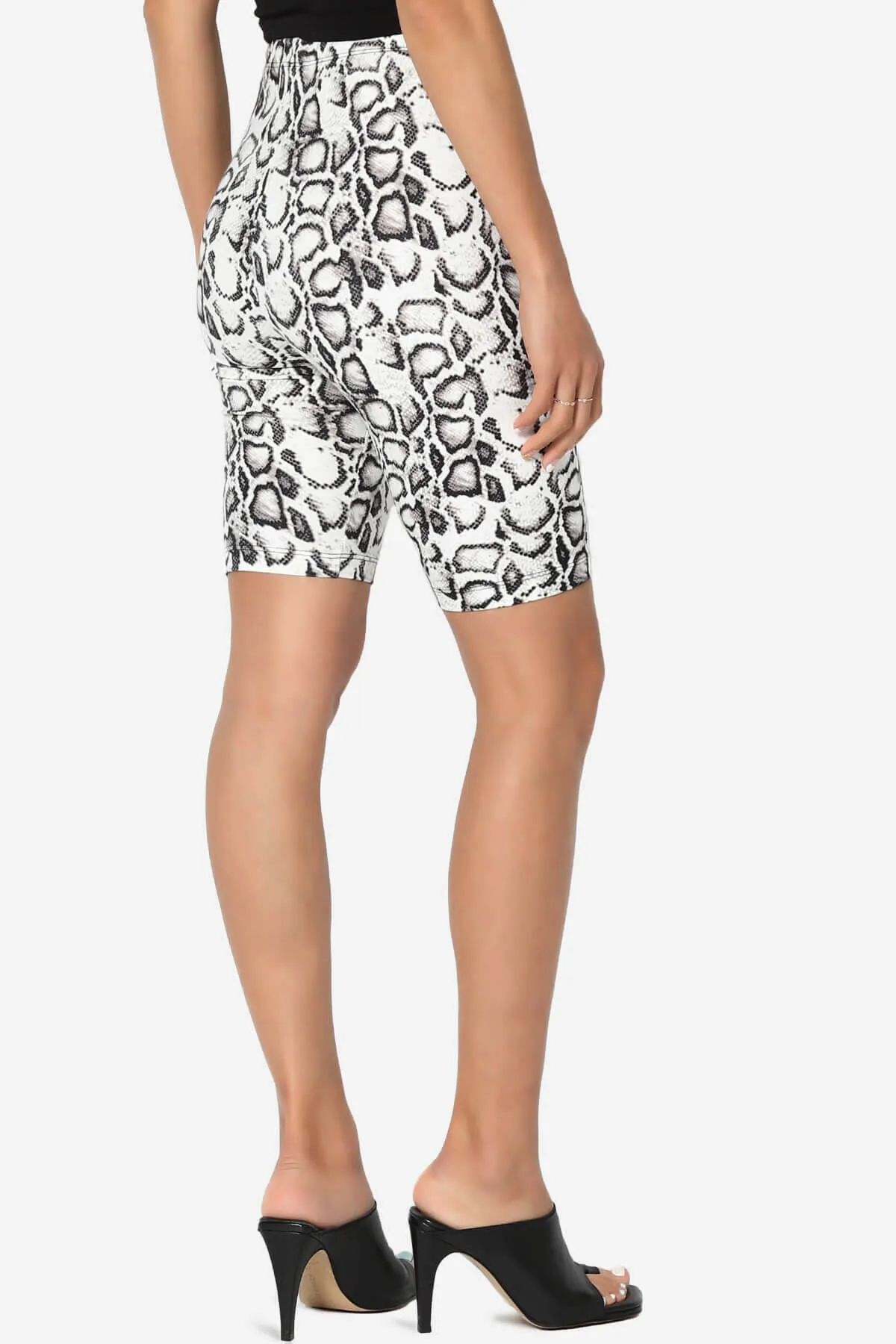 Michigan Python Print Microfiber Bike Short Leggings