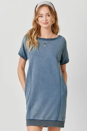 Mineral Washed Terry Tunic Dress