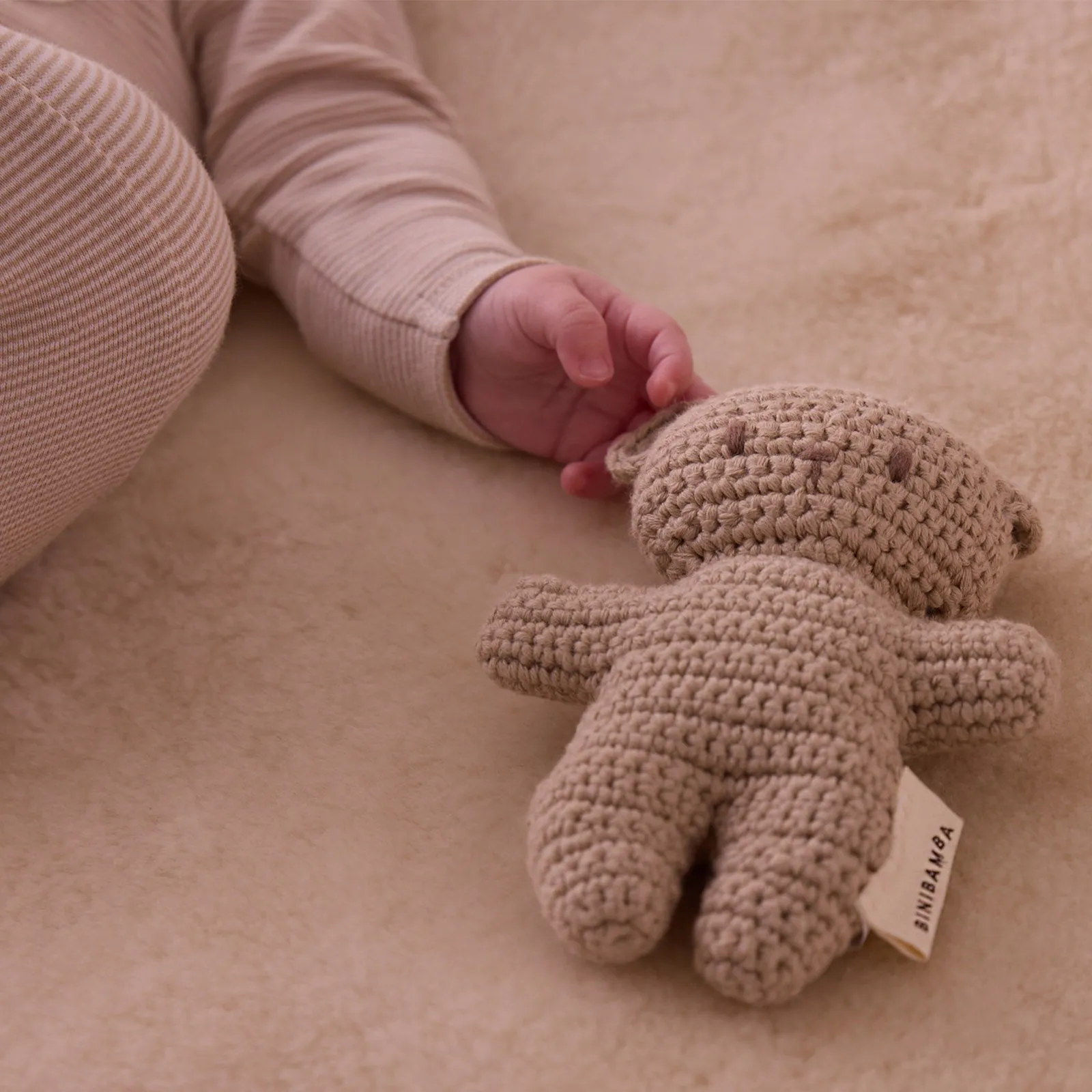 MORI x BINIBAMBA Sleepsuit, Booties & Crochet Toy Gift Set