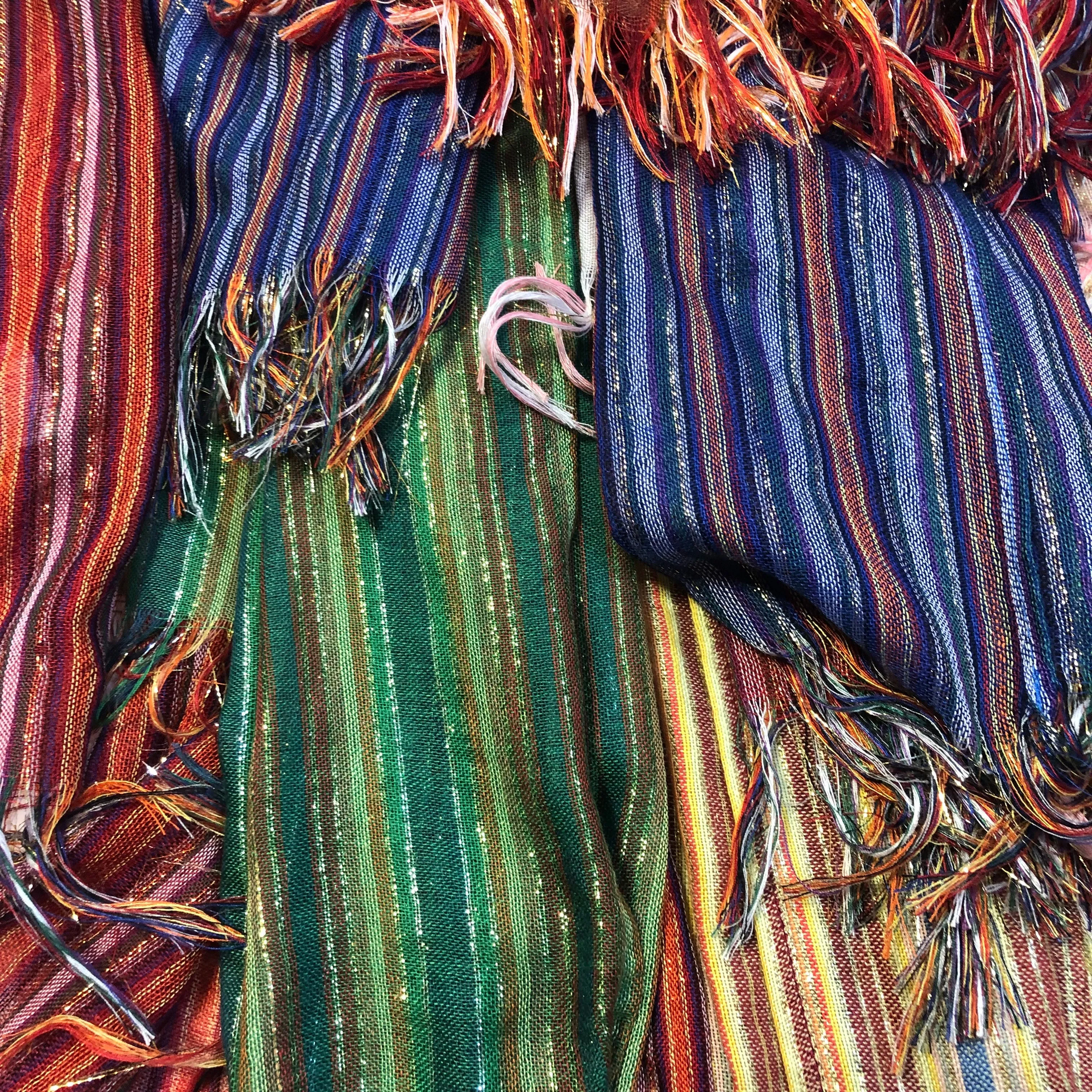 Moroccan Belts, Scarves and Babouche's (Soft Leather Slippers)