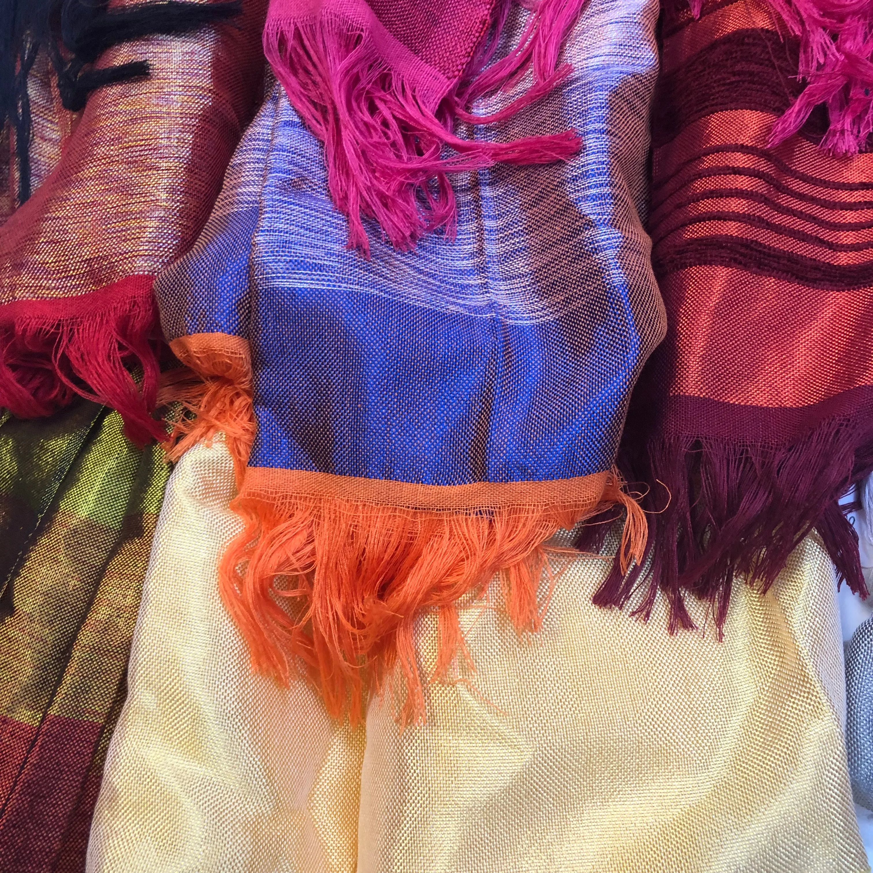 Moroccan Belts, Scarves and Babouche's (Soft Leather Slippers)