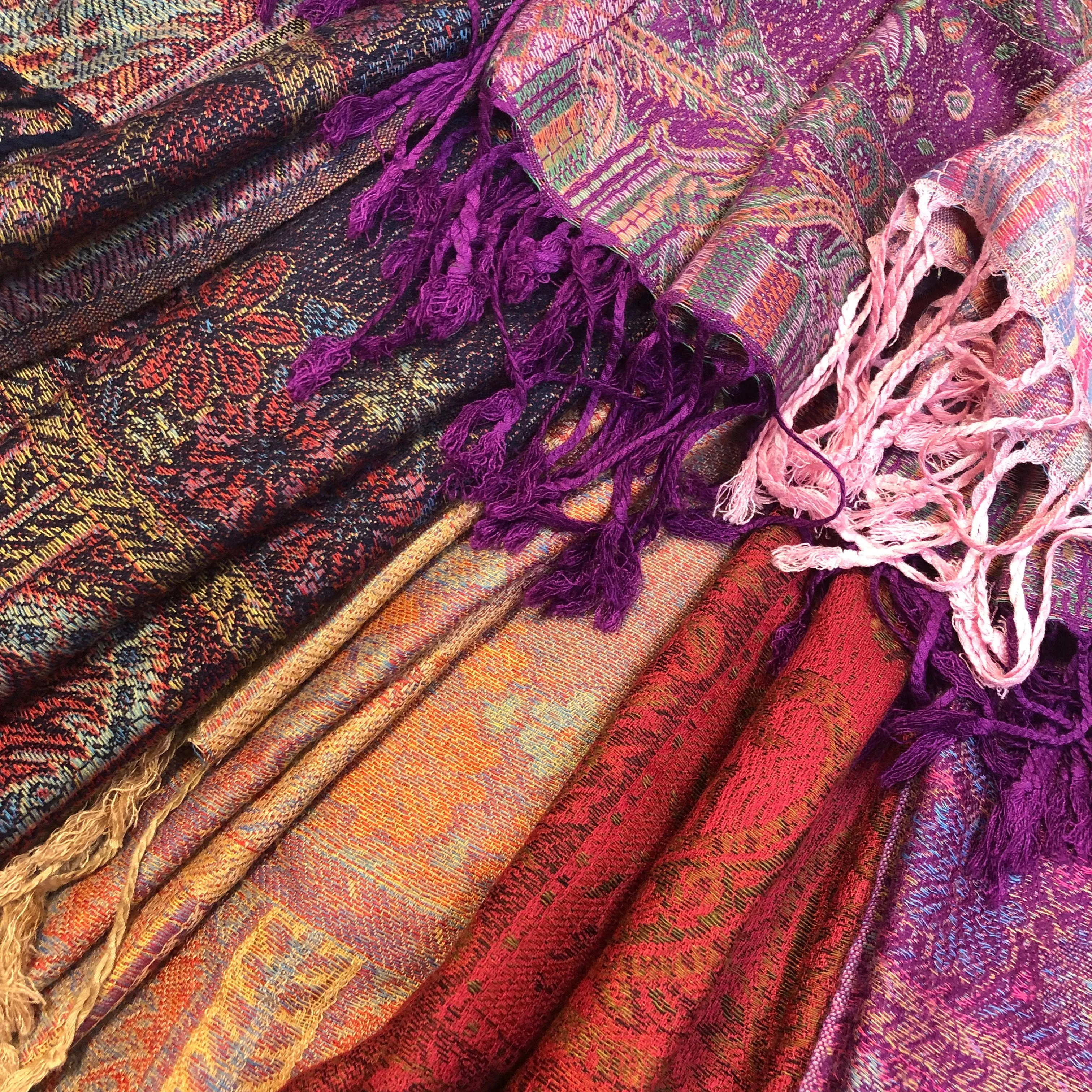 Moroccan Belts, Scarves and Babouche's (Soft Leather Slippers)