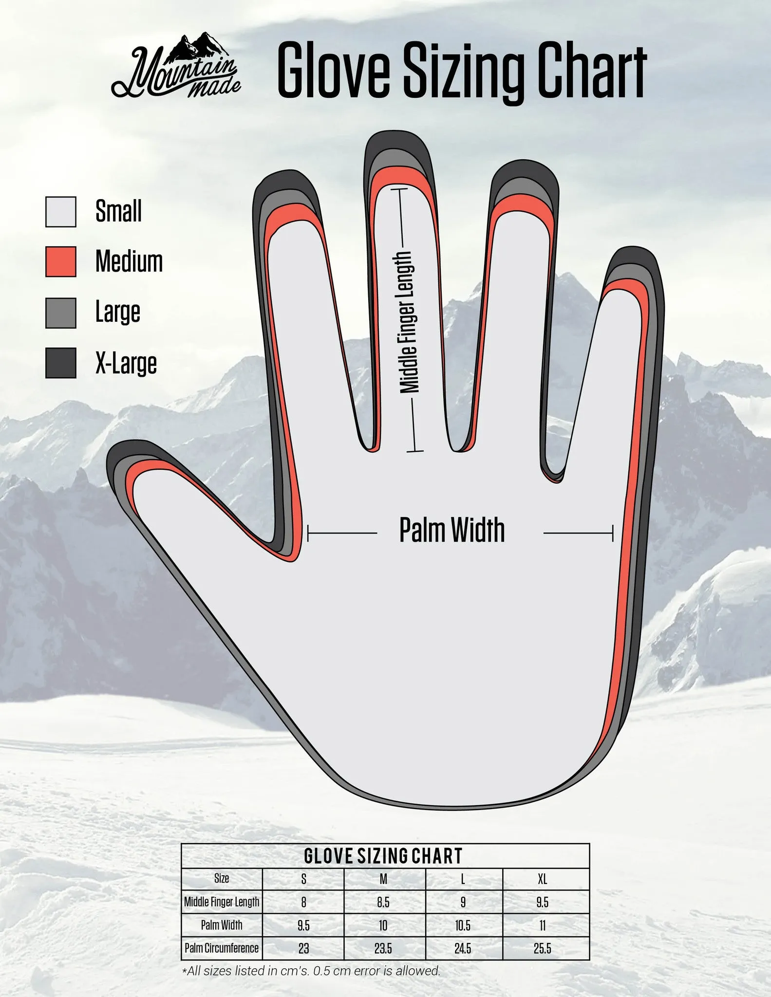 Mountain Made Cold Weather Gloves (Single)