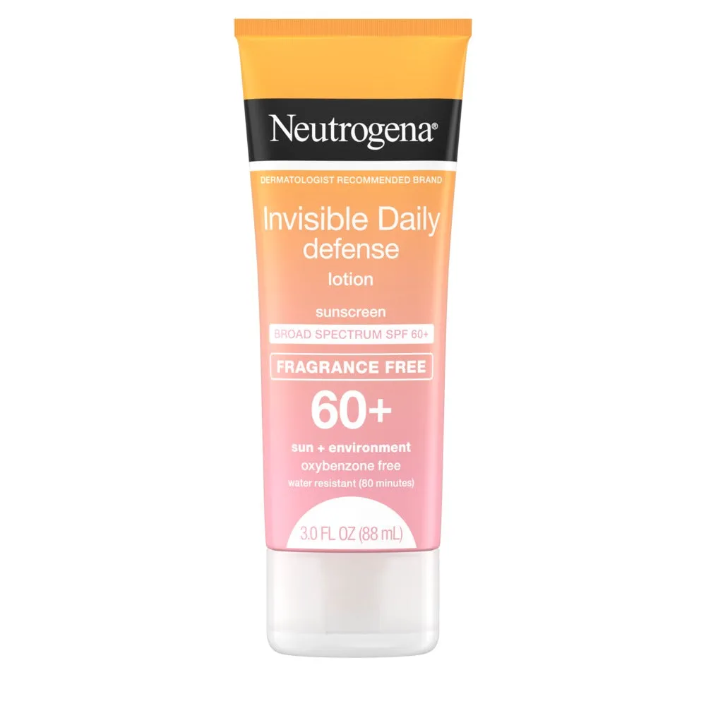 Neutrogena Invisible Daily Defense Sunscreen Lotion Broad Spectrum SPF 60  Fragrance Free