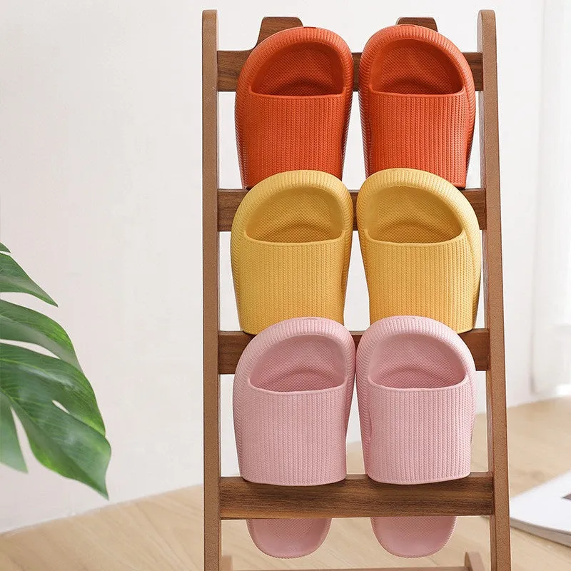 New Design Women EVA Slipper Non-slip Foam soft shoes 4cm Home Beach One piece Durable Marshmallow-like Slippers