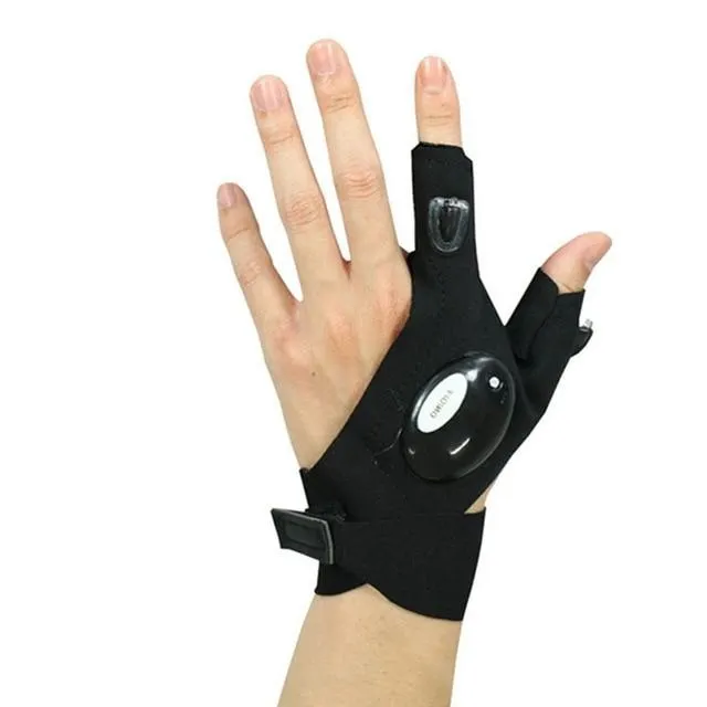 Novelty LED Flashlight LED Glove light Finger light with Battery