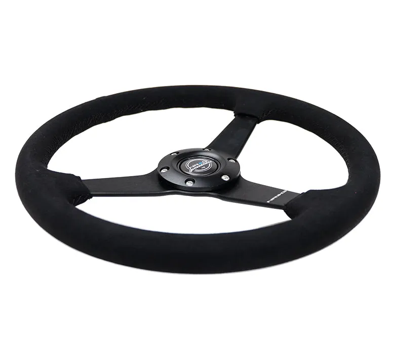 NRG RST-037MB-SA 350mm Black Alcantara Steering Wheel