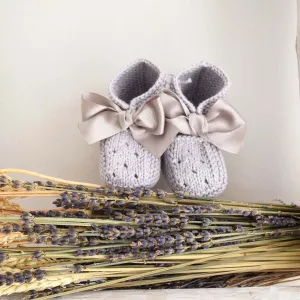 Organic cotton grey booties