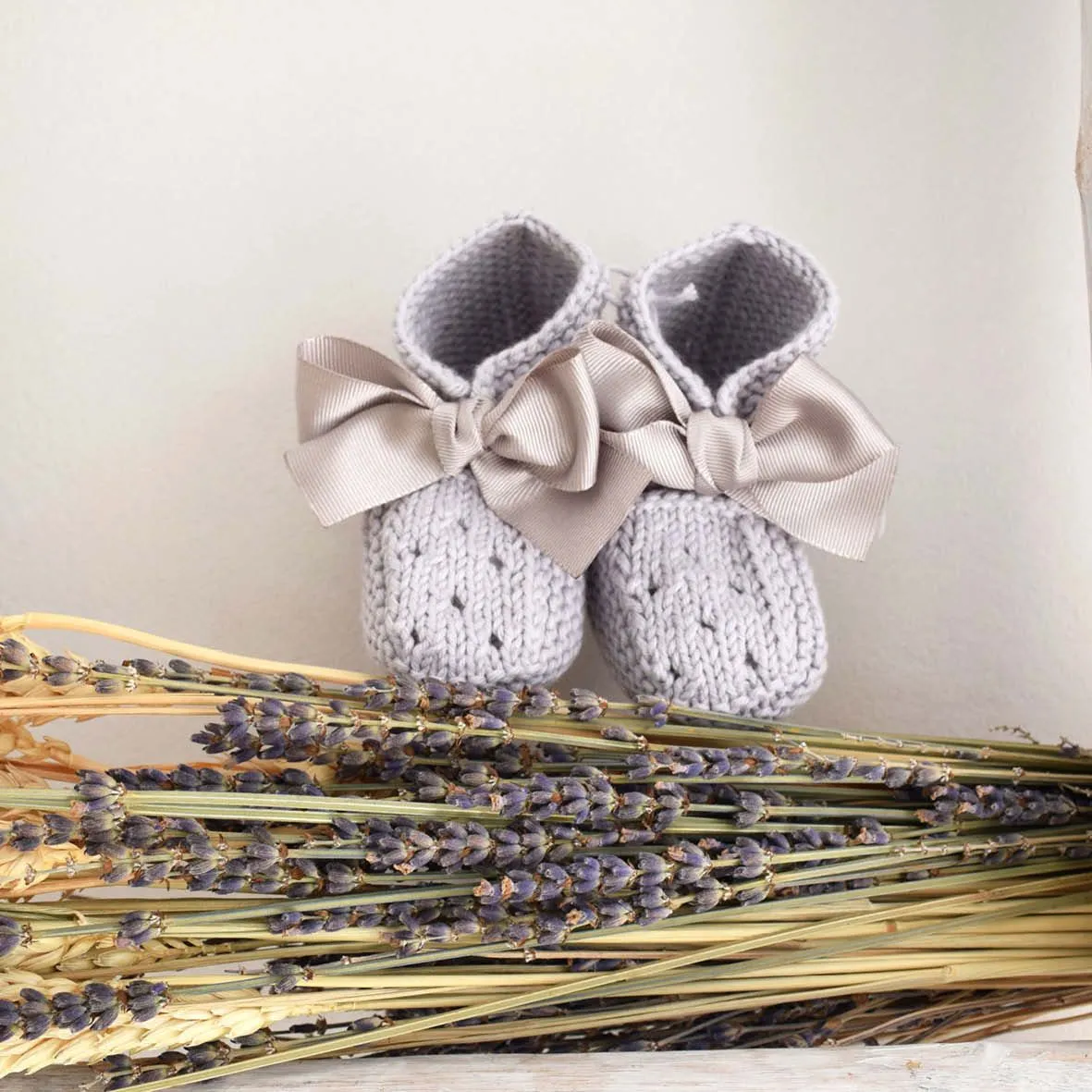 Organic cotton grey booties