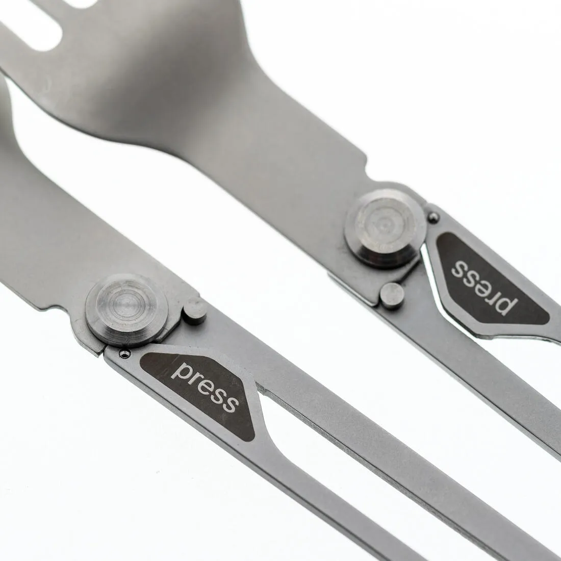 Pack of 2 Folding Cutlery Sets 900, Fork   Spoon, Stainless Steel for Camping