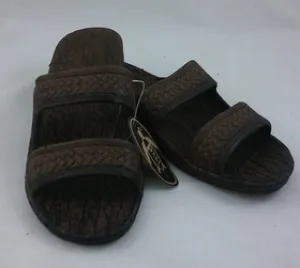 Pali Hawaiian Two Strap Brown Sandals