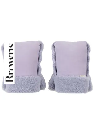 PARMAVIOLET SUEDE BUGGY MITTENS