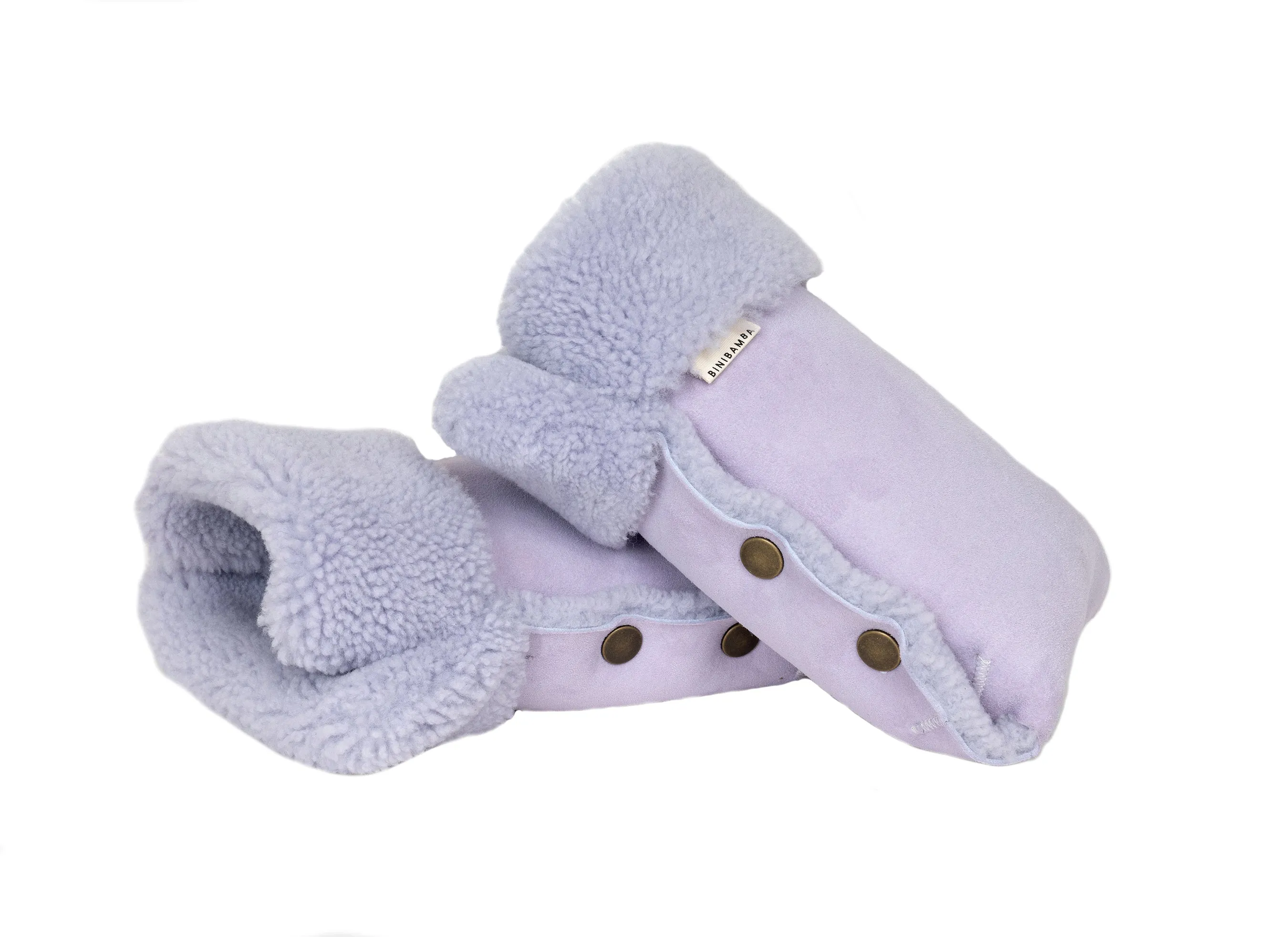 PARMAVIOLET SUEDE BUGGY MITTENS