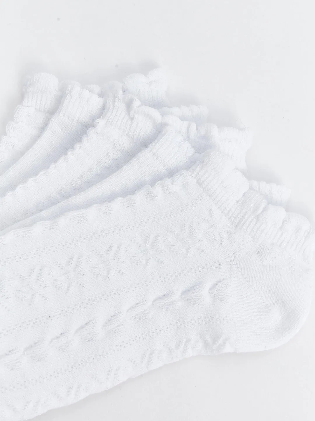 Patterned Girls Booties Socks 5-Pack