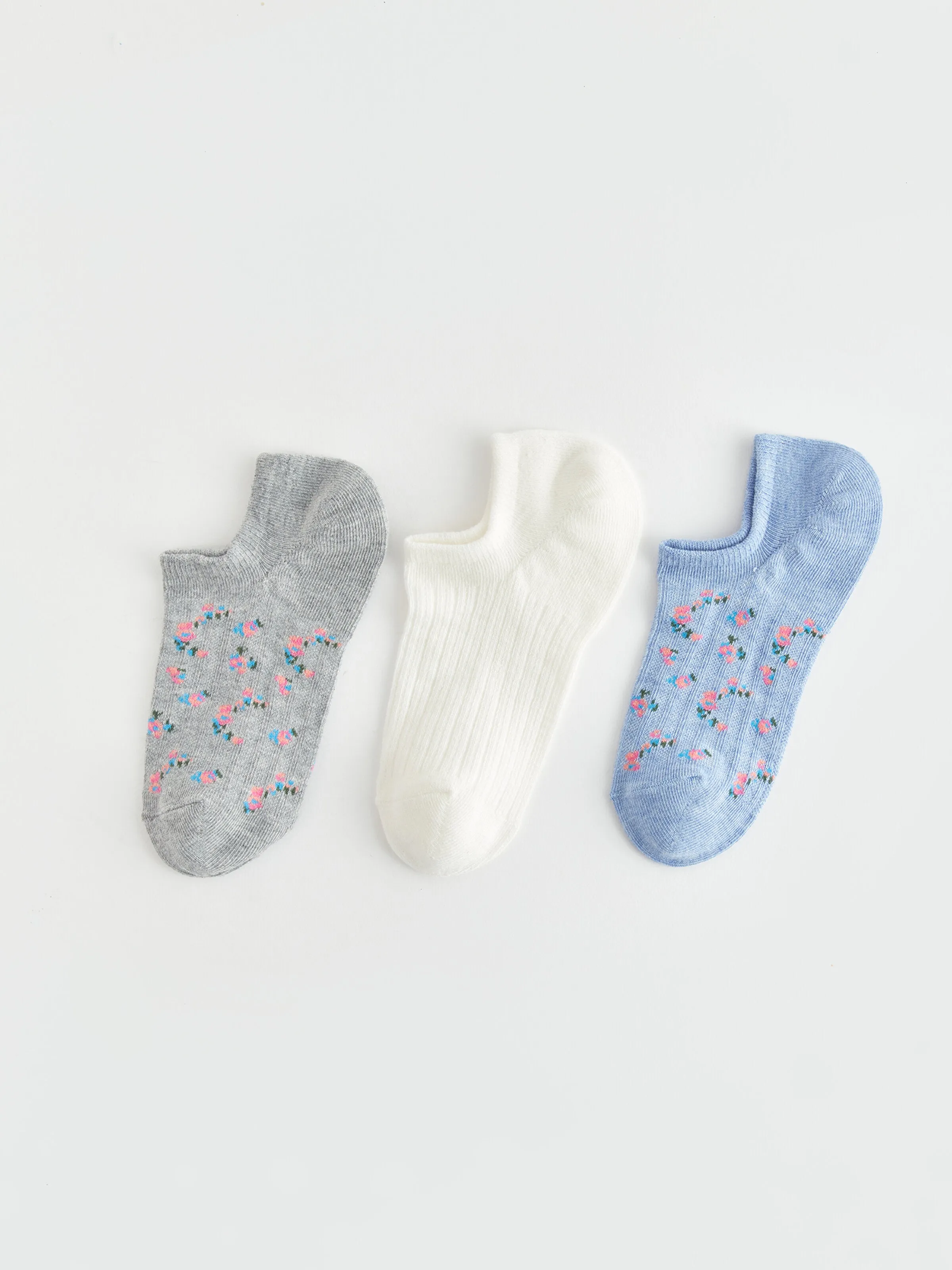 Patterned Women Booties Socks 3 Pack