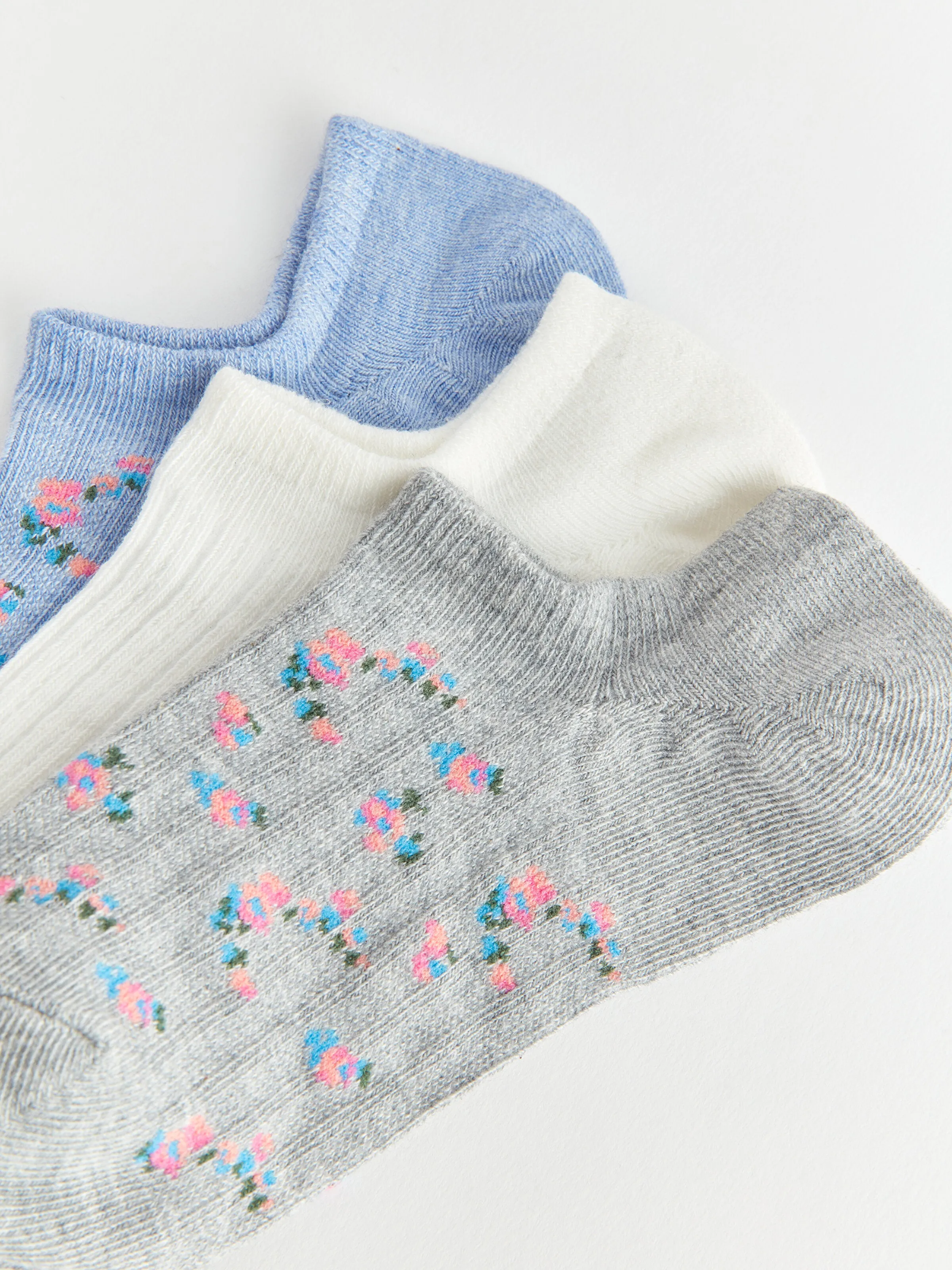 Patterned Women Booties Socks 3 Pack