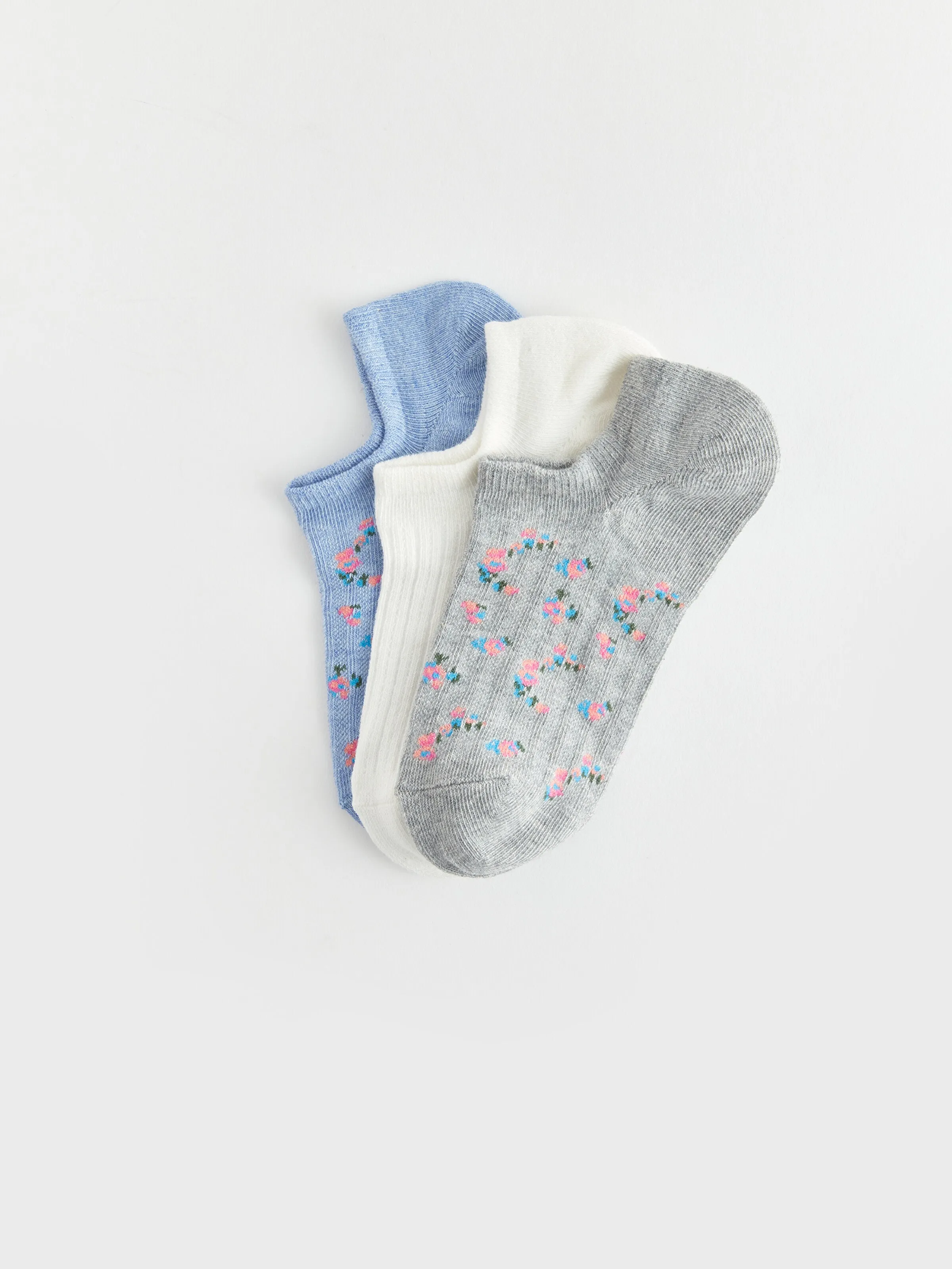 Patterned Women Booties Socks 3 Pack