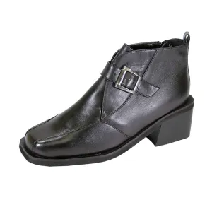 PEERAGE Zuri Women's Wide Width Leather Dress Booties
