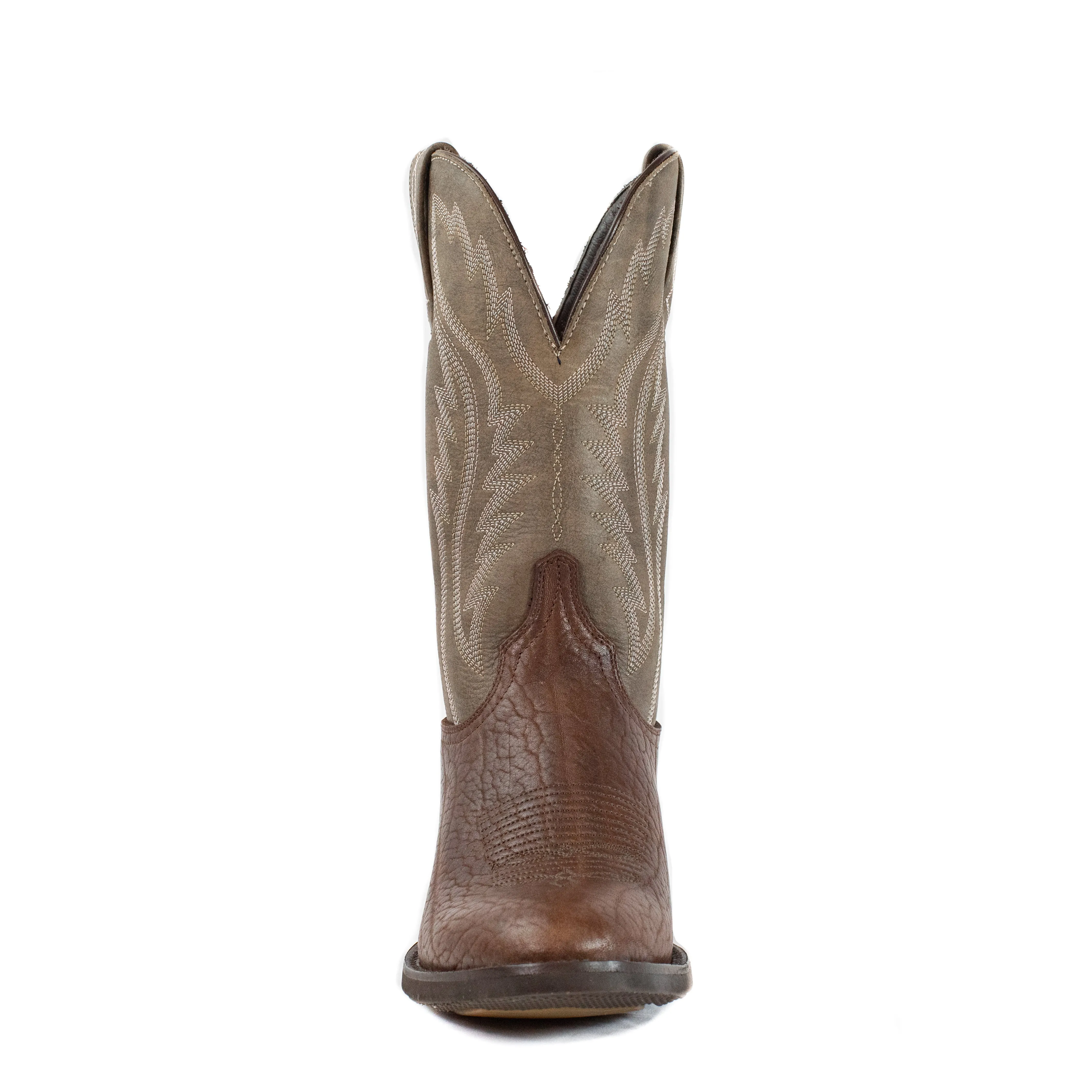 Ranch Boot (Rubber Sole) - Round Toe - Brown