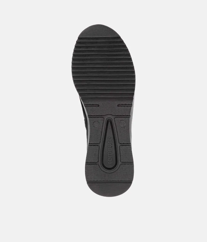 Remonte Stylish Black Suede Cold Weather Boots