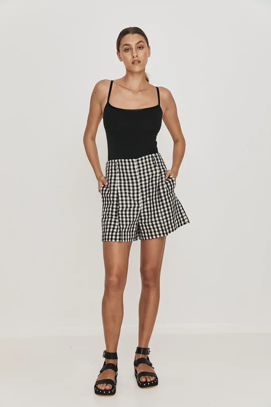 Rikki High Short - Black/White Check
