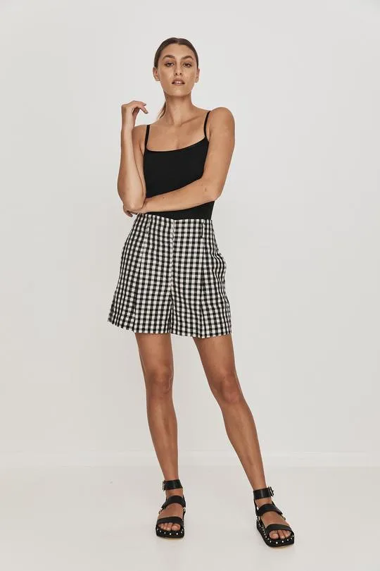Rikki High Short - Black/White Check