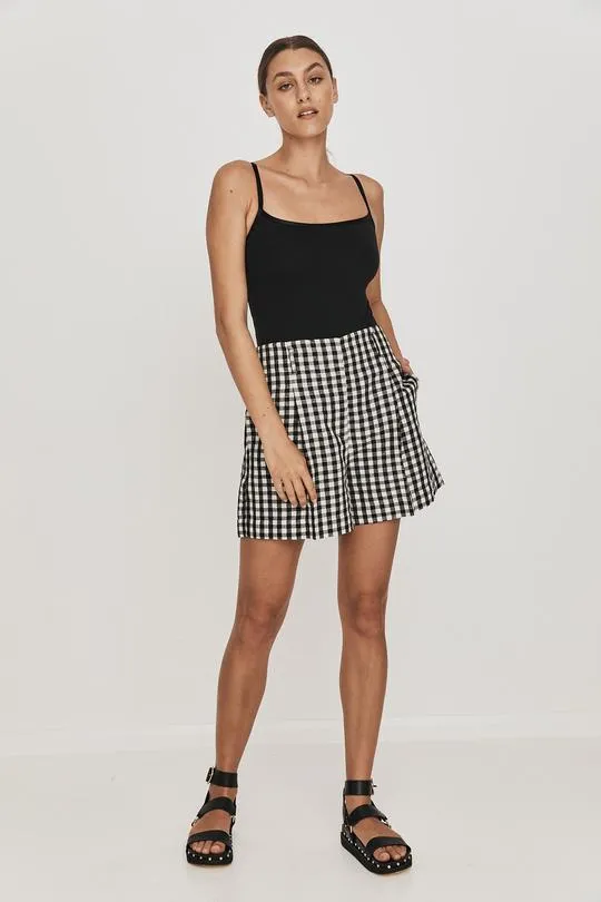 Rikki High Short - Black/White Check