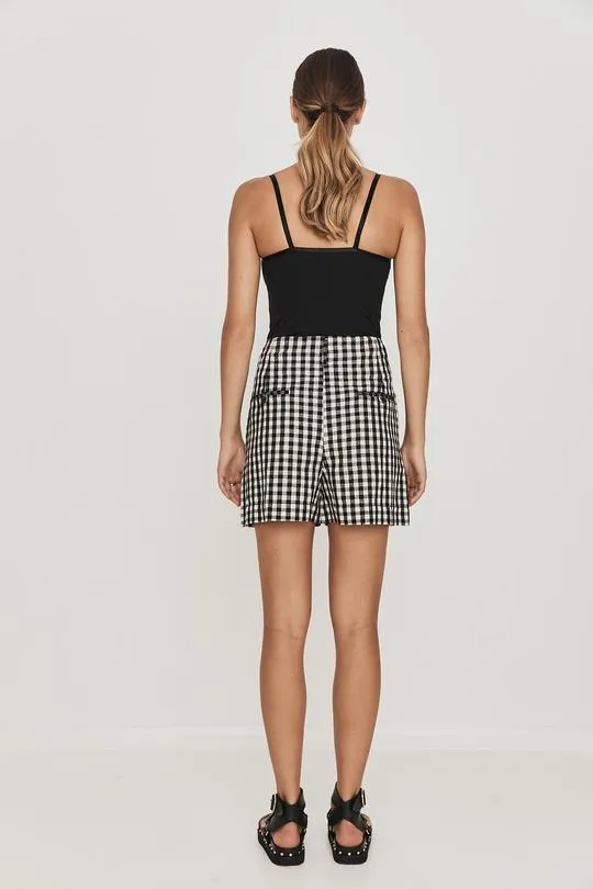 Rikki High Short - Black/White Check